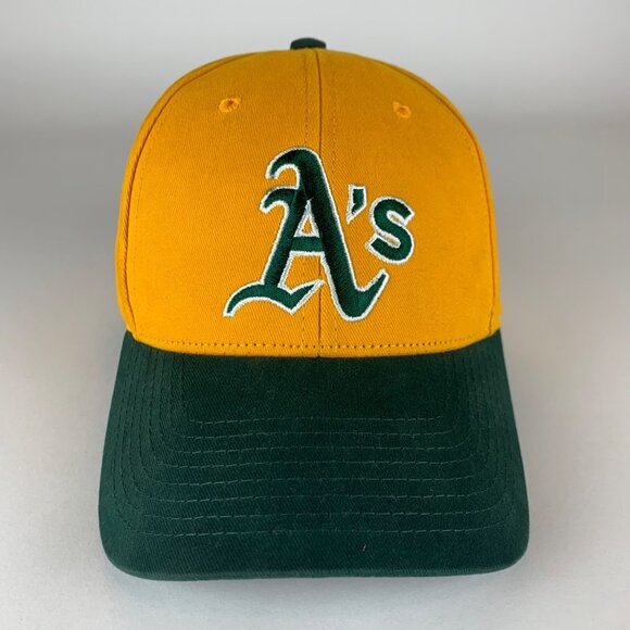Oakland Athletics MLB Gold Green Fan Favorite Strapback Adjustable Hat READ - Picture 2 of 7